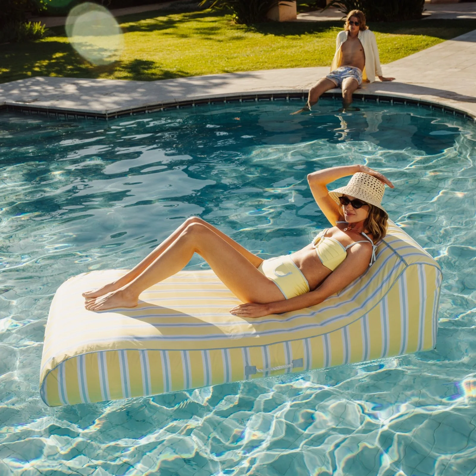 Fabric Sunbed Lounger - Image 3